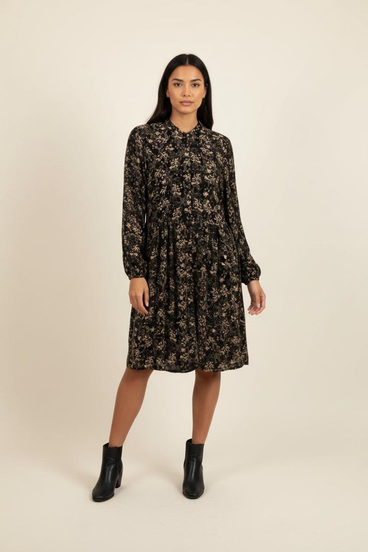 Robe Noire et Beige - Taille L/40 de la marque La Fée Maraboutée | PARAD92678 - Vendu par Paradigme - Image 1