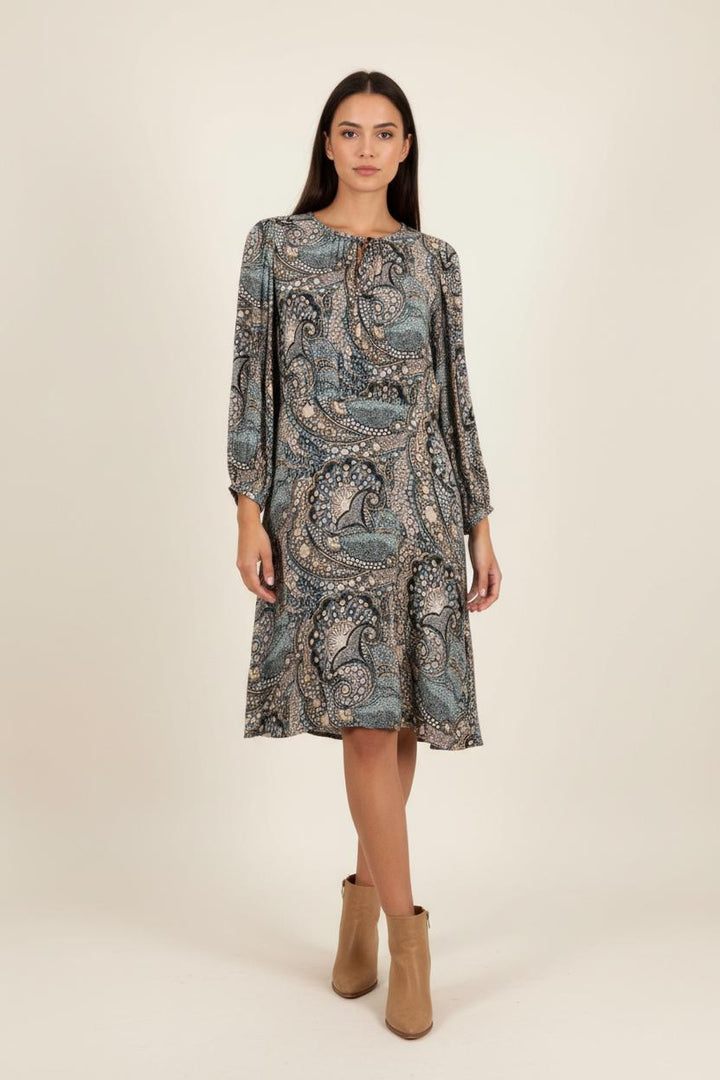 Robe Courte Noire et Bleue - Taille L/40 de la marque Caroll | PARAD92679 - Vendu par Paradigme - Image 1