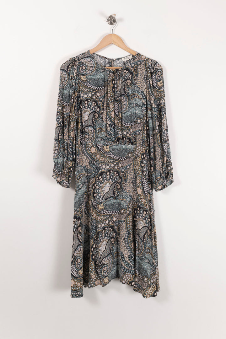 Robe Courte Noire et Bleue - Taille L/40 de la marque Caroll | PARAD92679 - Vendu par Paradigme - Image 2
