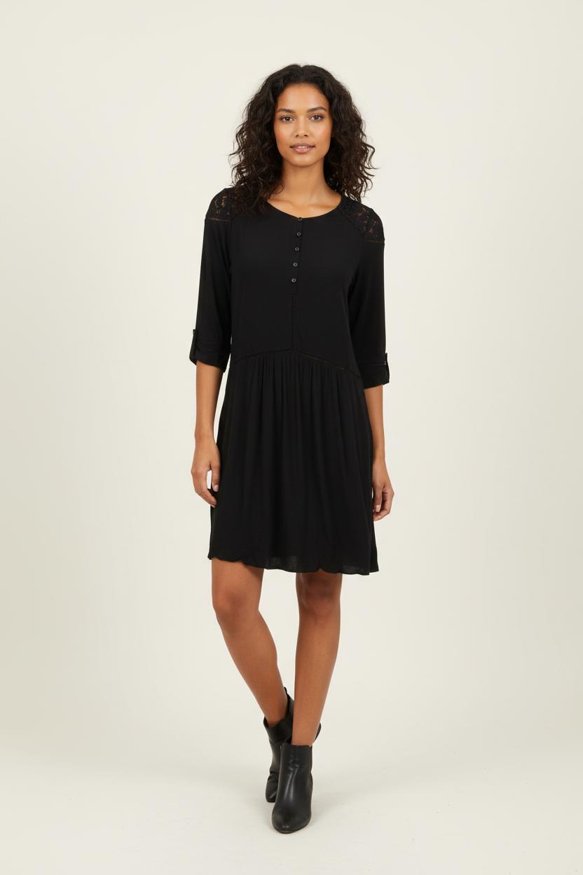 Robe Courte Noire - Taille M/38 de la marque Suncoo | PARAD92687 - Vendu par Paradigme - Image 1