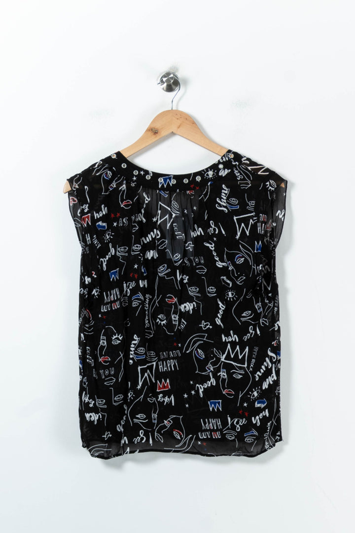 Blouse Noire - Taille M/38 de la marque IKKS | PARAD92700 - Vendu par Paradigme - Image 4