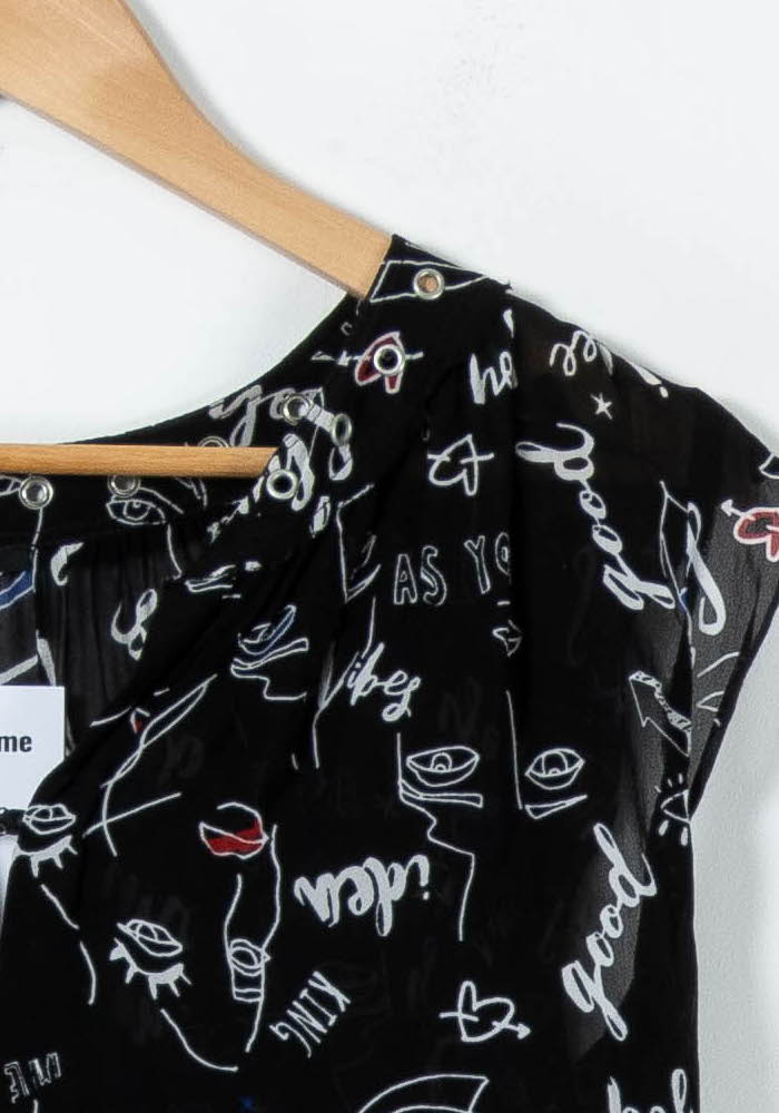 Blouse Noire - Taille M/38 de la marque IKKS | PARAD92700 - Vendu par Paradigme - Image 3