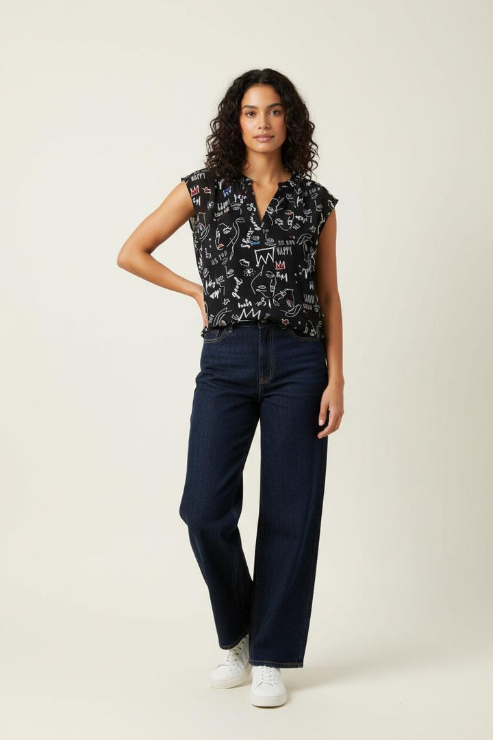 Blouse Noire - Taille M/38 de la marque IKKS | PARAD92700 - Vendu par Paradigme - Image 1