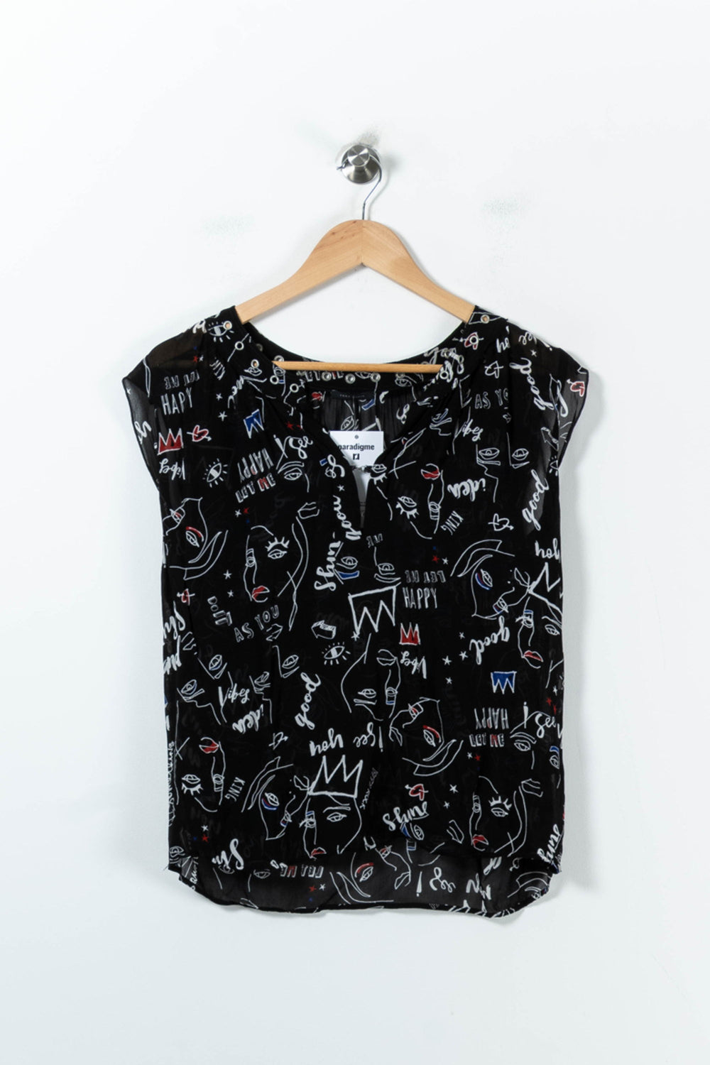 Blouse Noire - Taille M/38 de la marque IKKS | PARAD92700 - Vendu par Paradigme - Image 2