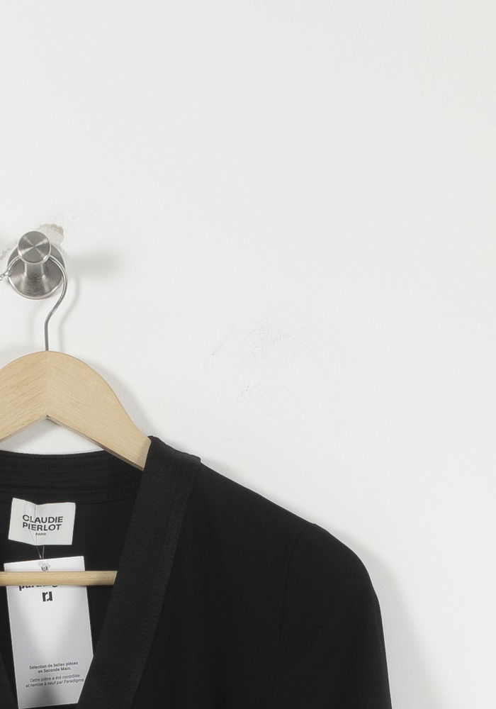 Robe Portefeuille Noire - Taille S/36 de la marque Claudie Pierlot | PARAD92703 - Vendu par Paradigme - Image 3