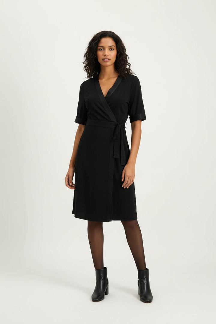 Robe Portefeuille Noire - Taille S/36 de la marque Claudie Pierlot | PARAD92703 - Vendu par Paradigme - Image 1