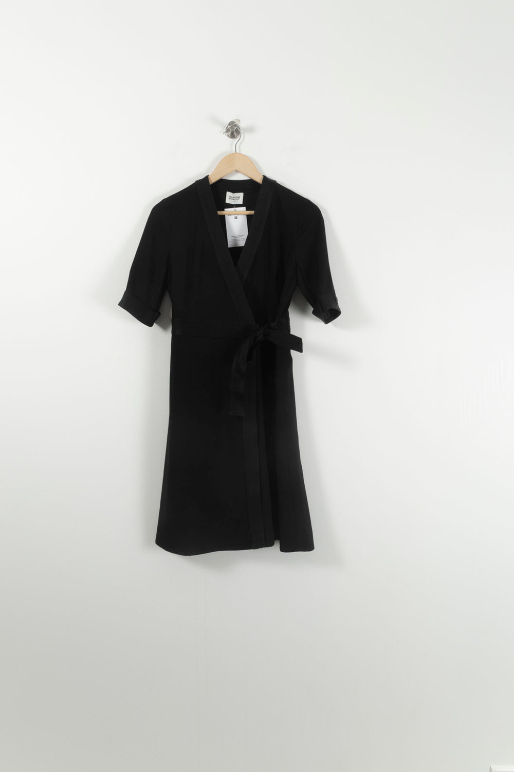 Robe Portefeuille Noire - Taille S/36 de la marque Claudie Pierlot | PARAD92703 - Vendu par Paradigme - Image 2