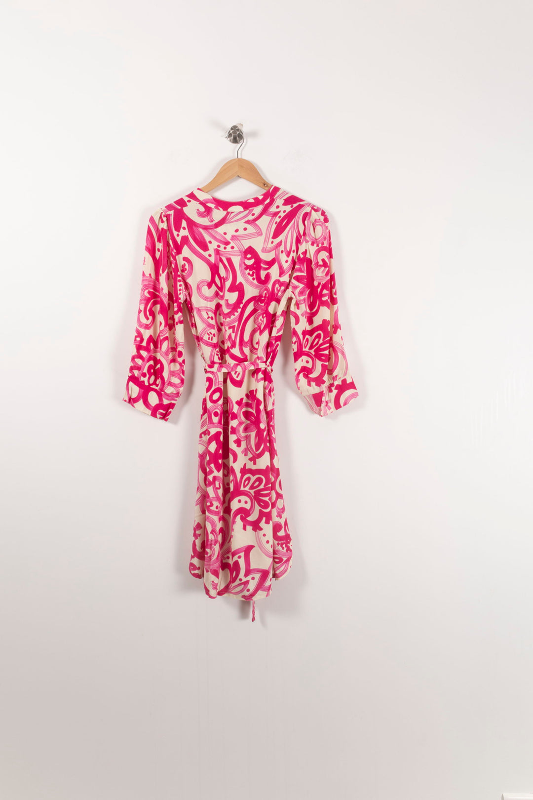 Robe Courte Rose et Blanche - Taille S/36 de la marque La Fée Maraboutée | PARAD92704 - Vendu par Paradigme - Image 4