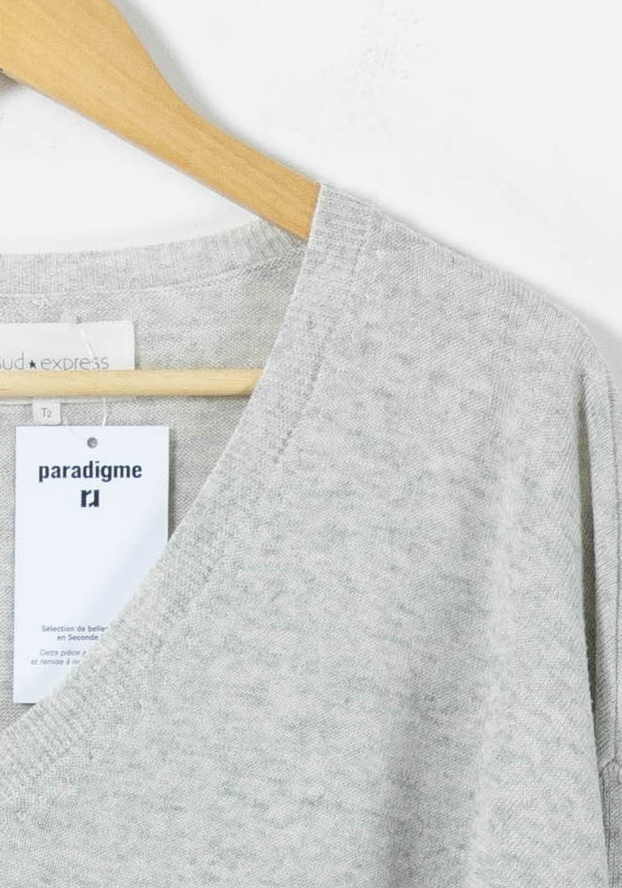 Pull Gris - Taille M/38 de la marque Sud express | PARAD92711 - Vendu par Paradigme - Image 3
