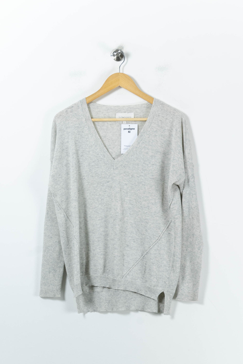 Pull Gris - Taille M/38 de la marque Sud express | PARAD92711 - Vendu par Paradigme - Image 2