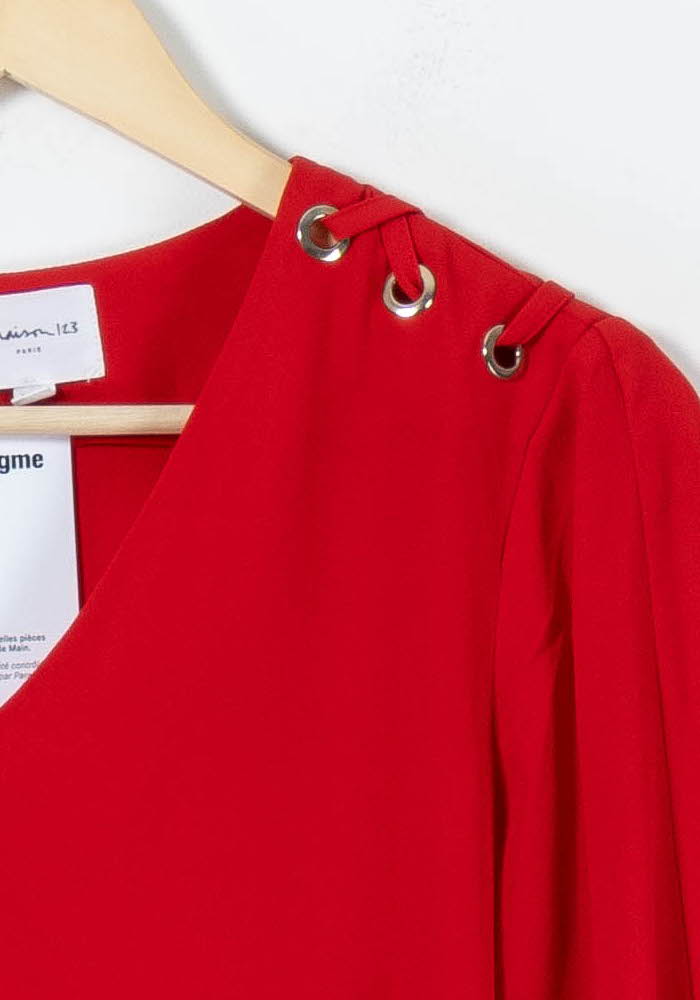 Blouse Rouge - Taille M/38 de la marque Maison 123 | PARAD92714 - Vendu par Paradigme - Image 3