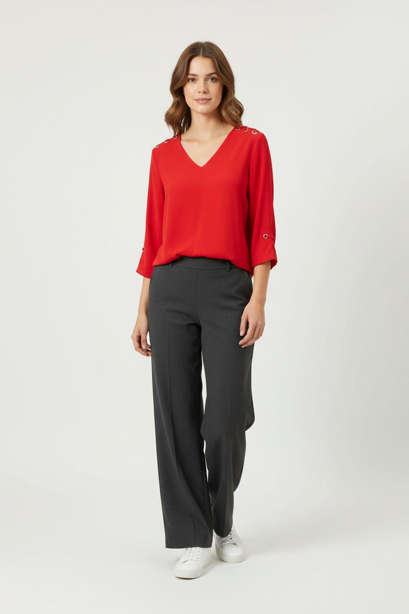 Blouse Rouge - Taille M/38 de la marque Maison 123 | PARAD92714 - Vendu par Paradigme - Image 1