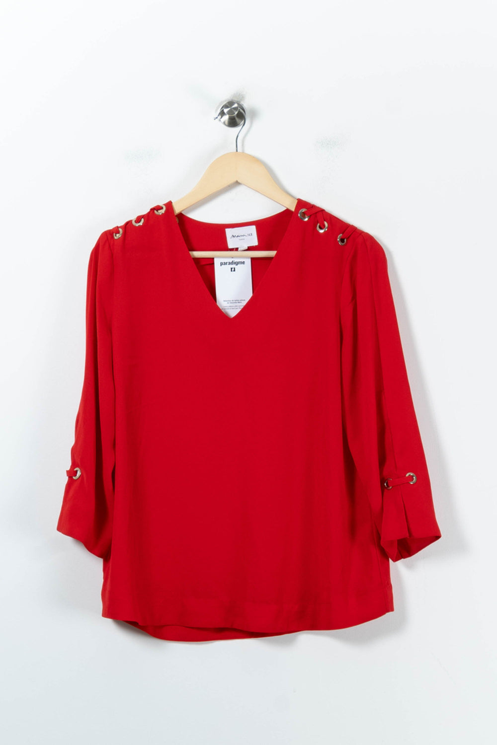 Blouse Rouge - Taille M/38 de la marque Maison 123 | PARAD92714 - Vendu par Paradigme - Image 2