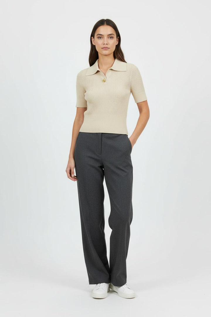 Polo Beige - Taille S/36 de la marque Claudie Pierlot | PARAD92716 - Vendu par Paradigme - Image 1