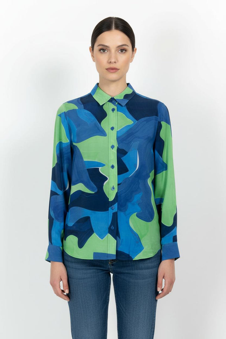 Chemise Bleu et Verte - Taille XS/34 de la marque Soi Paris | PARAD92717 - Vendu par Paradigme - Image 1