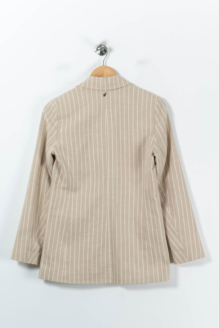 Blazer Beige à Rayures Blanches - Taille XS/34 de la marque One Step | PARAD92719 - Vendu par Paradigme - Image 4