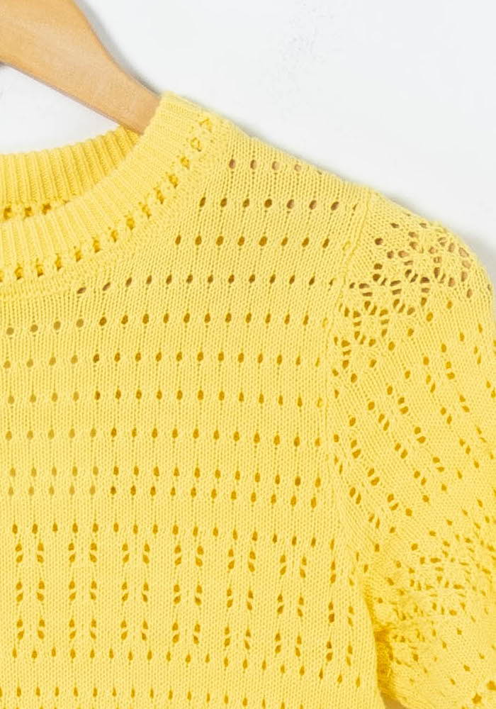 Robe Maille Jaune - Taille XS/34 de la marque Petite Mendigote | PARAD92720 - Vendu par Paradigme - Image 3