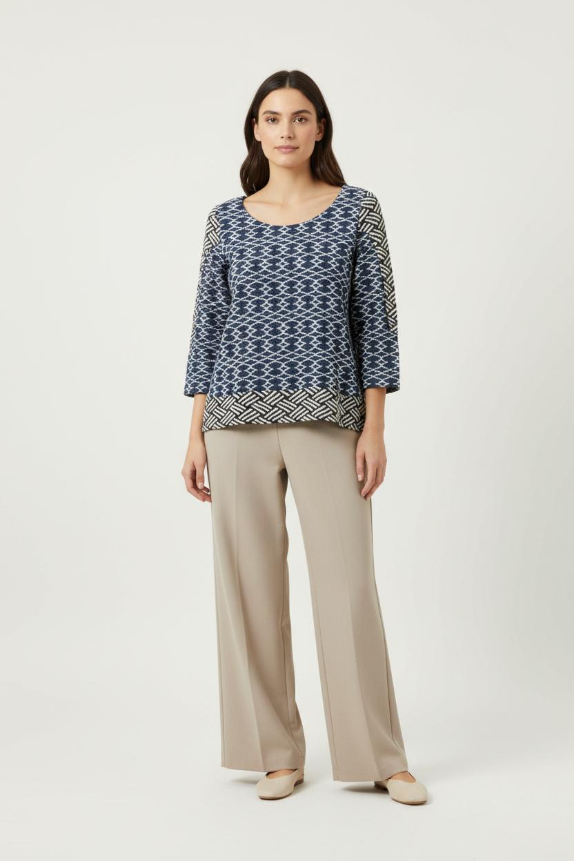 Pull Bleu et Beige - Taille S/36 de la marque ba&sh | PARAD92723 - Vendu par Paradigme - Image 1