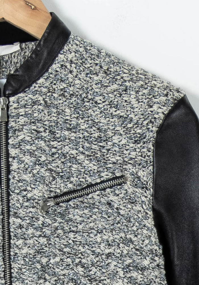 Blouson Gris et Noir - Taille S/36 de la marque Maje | PARAD92726 - Vendu par Paradigme - Image 3