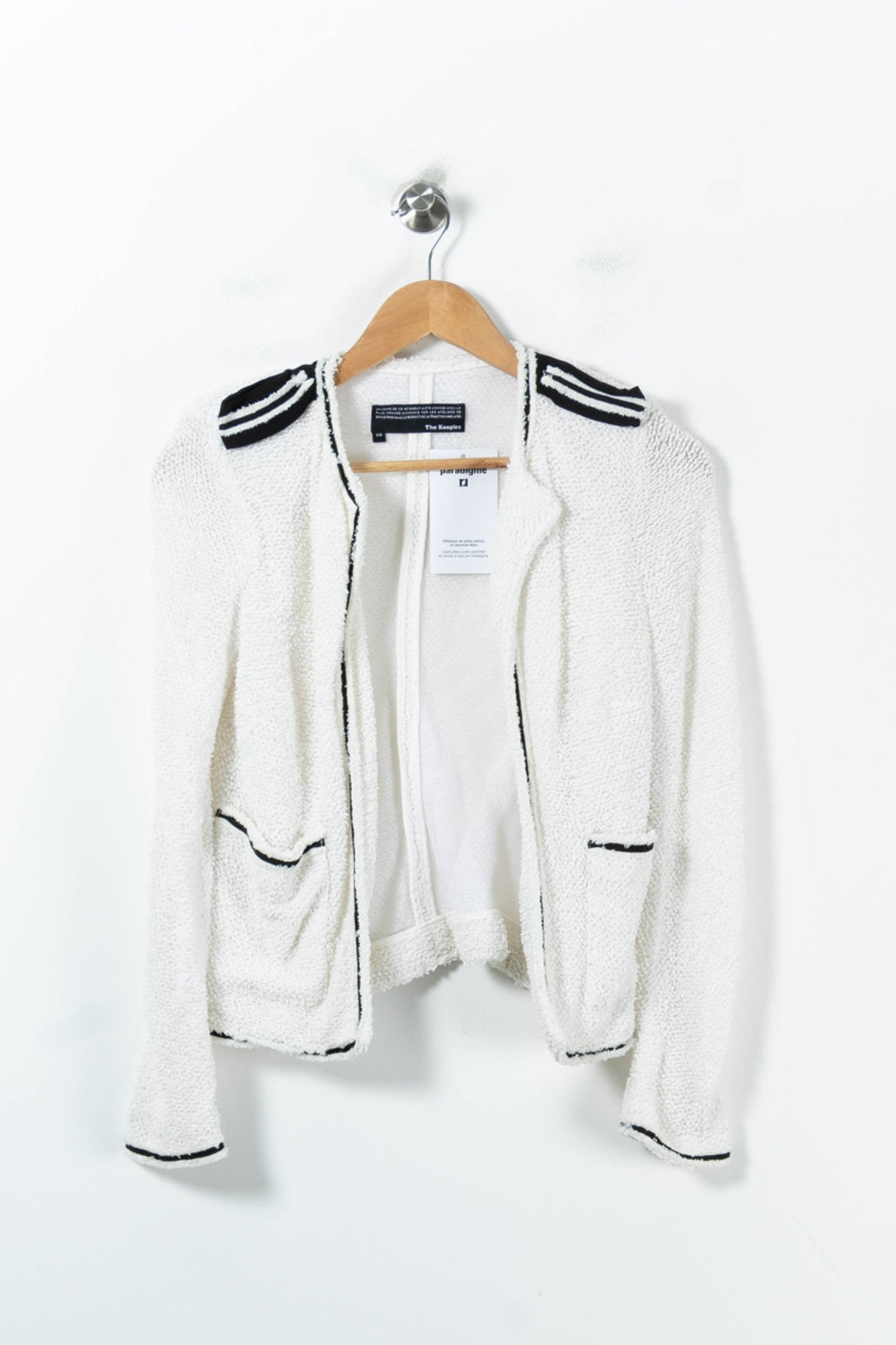 Veste Blanche et Noire - Taille S/36 de la marque The Kooples | PARAD92727 - Vendu par Paradigme - Image 2