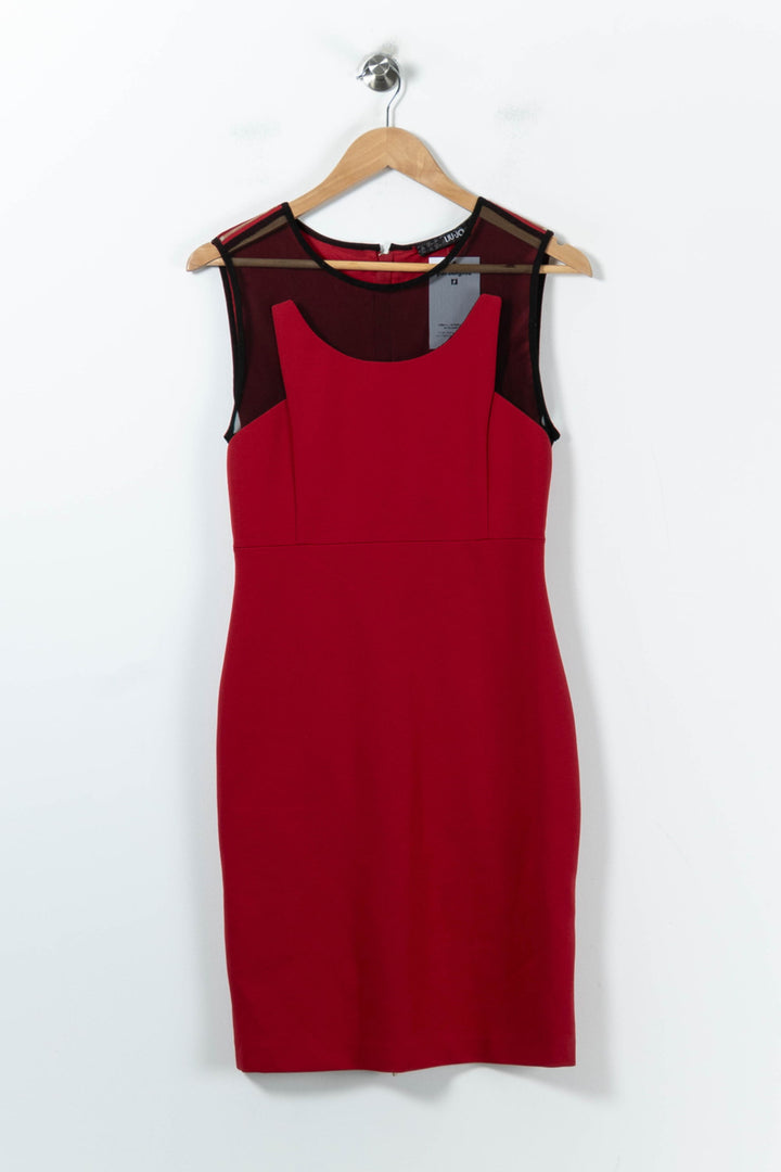 Robe Fourreau Rouge et Noire - Taille S/36 de la marque Liu Jo | PARAD92728 - Vendu par Paradigme - Image 2