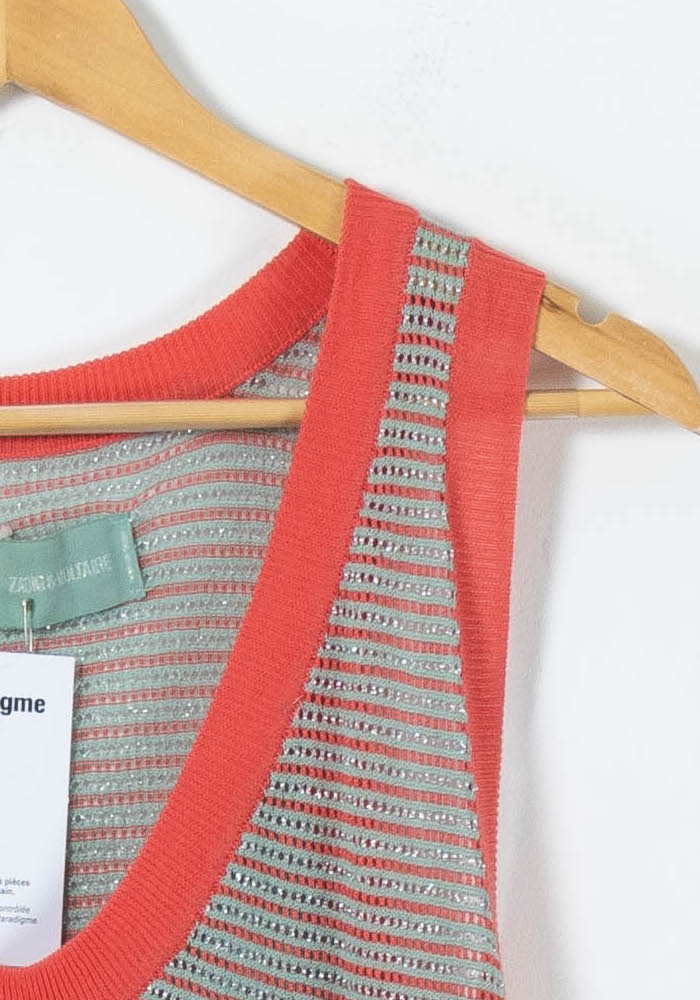 Débardeur Rose et Gris - Taille M/38 de la marque Zadig&Voltaire | PARAD92732 - Vendu par Paradigme - Image 3