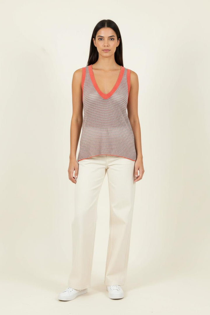 Débardeur Rose et Gris - Taille M/38 de la marque Zadig&Voltaire | PARAD92732 - Vendu par Paradigme - Image 1
