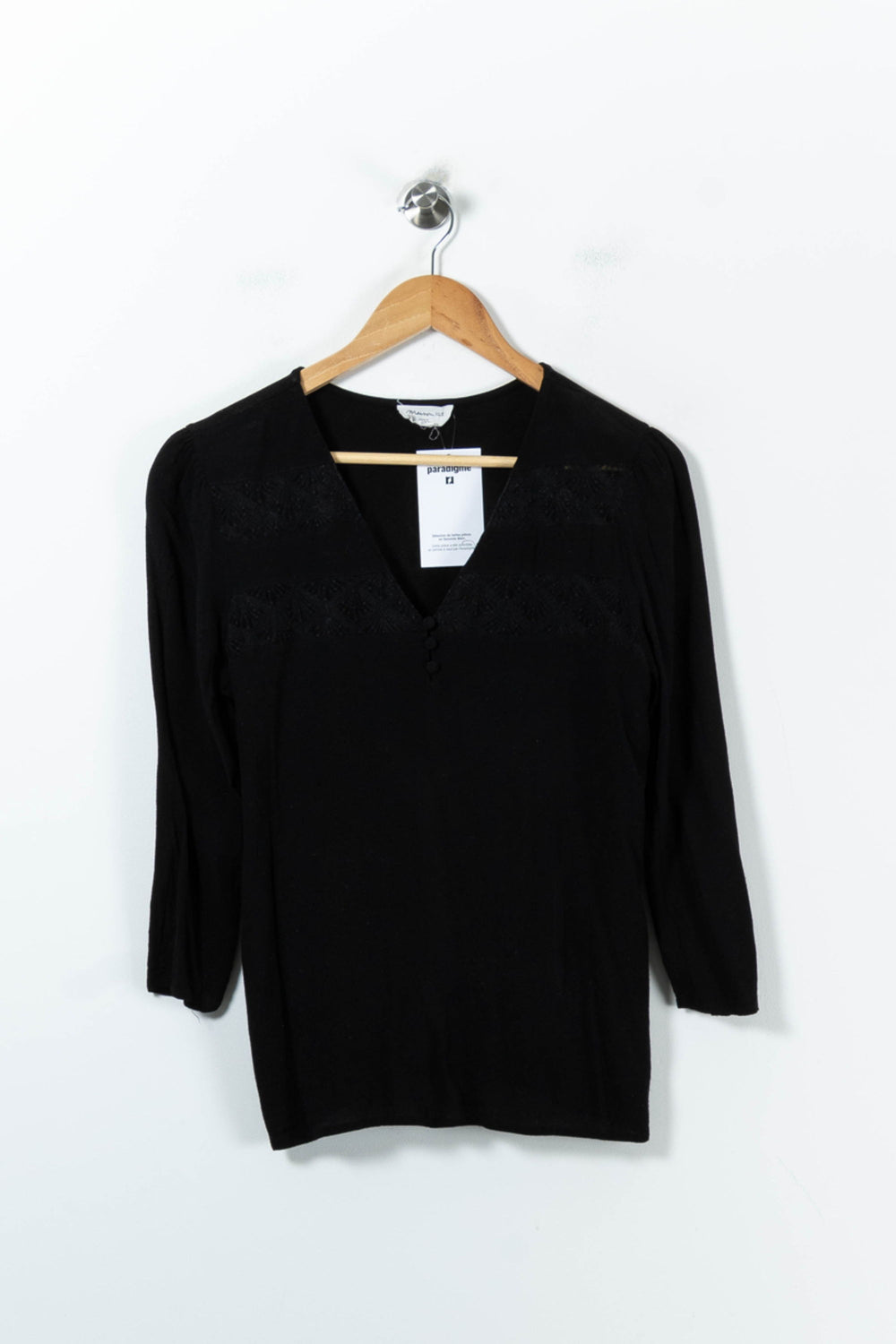 Blouse Noire - Taille M/38 de la marque Maison 123 | PARAD92738 - Vendu par Paradigme - Image 2