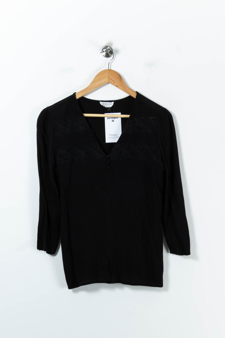 Blouse Noire - Taille M/38 de la marque Maison 123 | PARAD92738 - Vendu par Paradigme - Image 2
