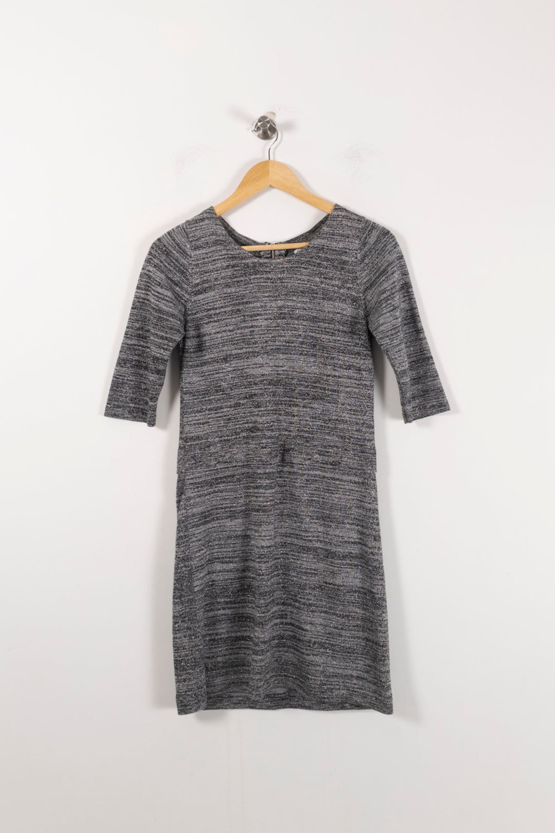 Robe Midi Grise - Taille S/36 de la marque Claudie Pierlot | PARAD92754 - Vendu par Paradigme - Image 2