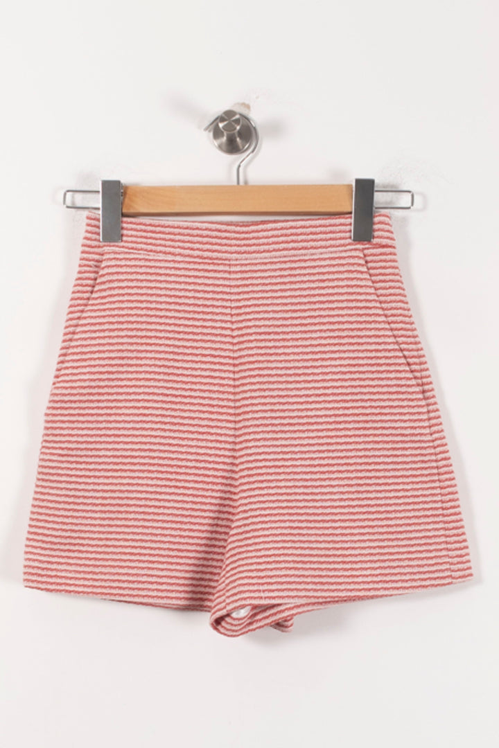 Short Rayé Rouge et Blanc - Taille XS/34 de la marque Kookai | PARAD92762 - Vendu par Paradigme - Image 2