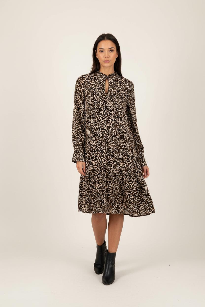 Robe Midi Marron et Beige - Taille S/36 de la marque Liu Jo | PARAD92766 - Vendu par Paradigme - Image 1