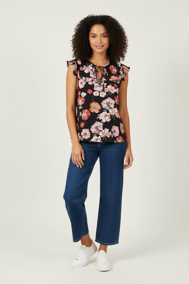 Blouse Noire et Fleurie - Taille M/38 de la marque Grace & Mila | PARAD92768 - Vendu par Paradigme - Image 1