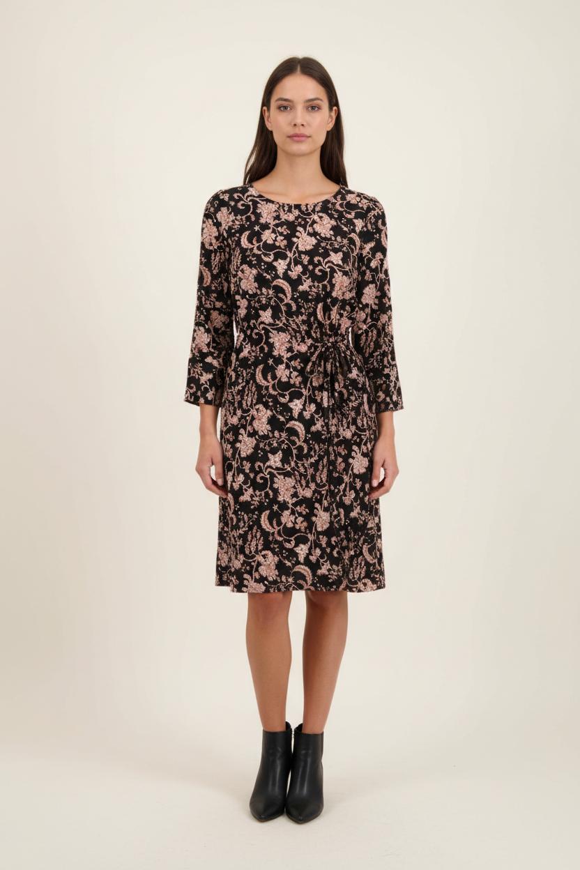 Robe Noire et Beige - Taille L/40 de la marque La Fée Maraboutée | PARAD92774 - Vendu par Paradigme - Image 1