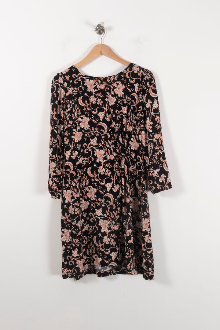 Robe Noire et Beige - Taille L/40 de la marque La Fée Maraboutée | PARAD92774 - Vendu par Paradigme - Image 2