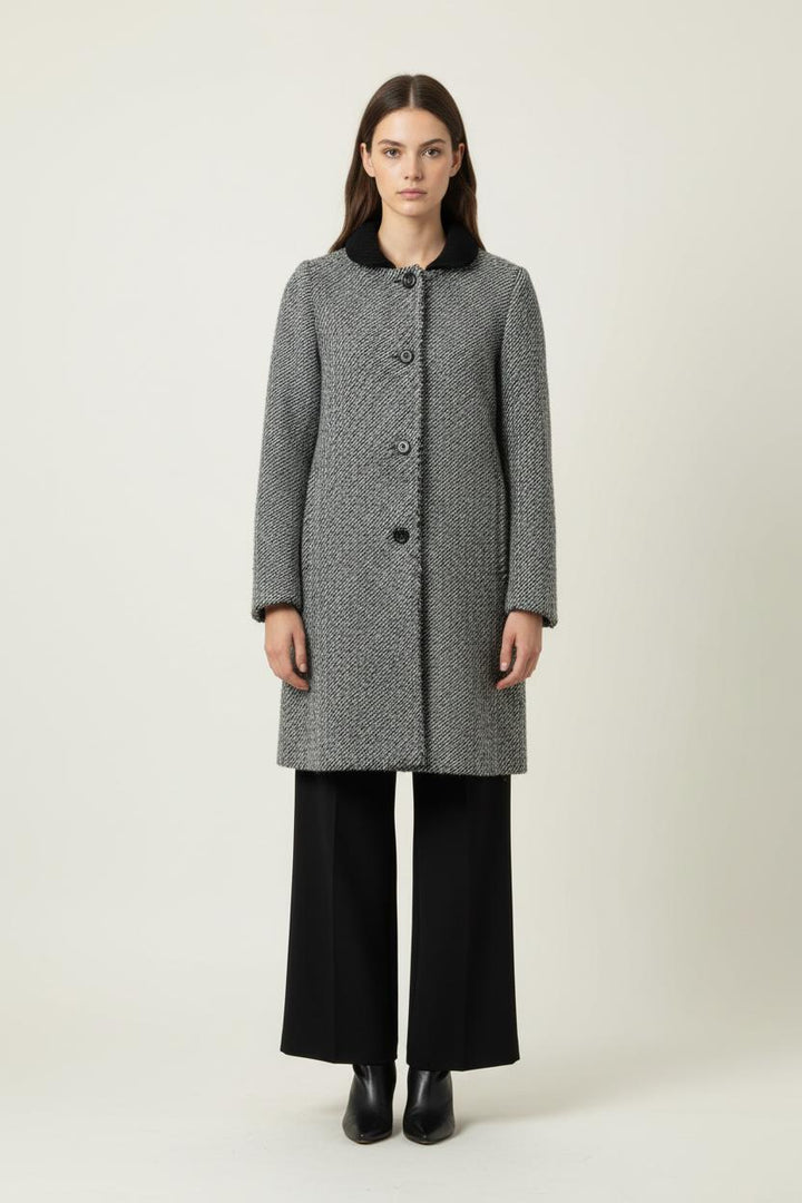Manteau Gris et Noir - Taille S/36 de la marque Maje | PARAD92775 - Vendu par Paradigme - Image 1