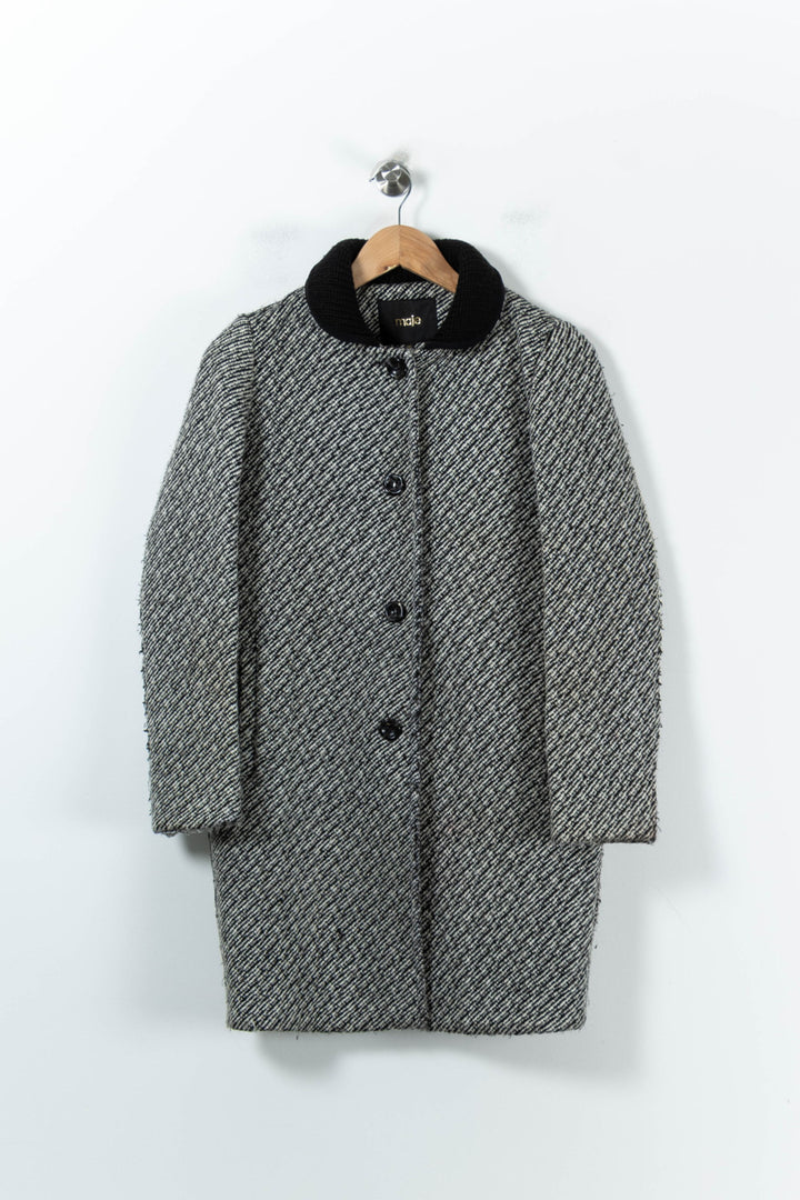 Manteau Gris et Noir - Taille S/36 de la marque Maje | PARAD92775 - Vendu par Paradigme - Image 2