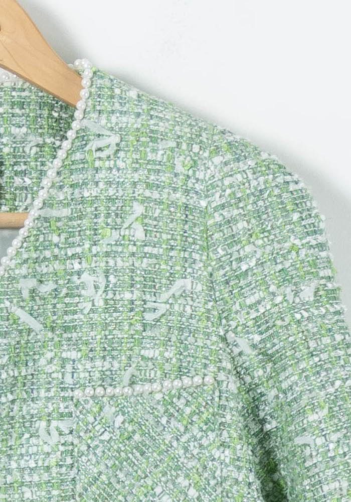 Veste en tweed verte - Taille S/36 de la marque Weill | PARAD92778 - Vendu par Paradigme - Image 3