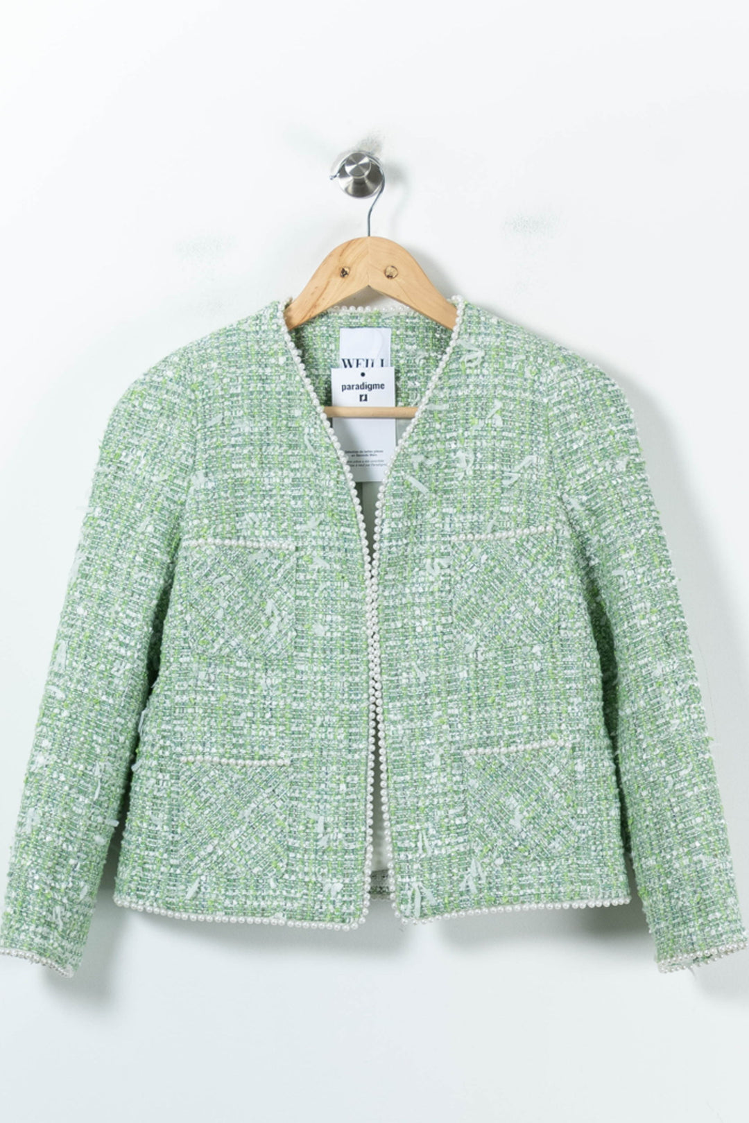 Veste en tweed verte - Taille S/36 de la marque Weill | PARAD92778 - Vendu par Paradigme - Image 2