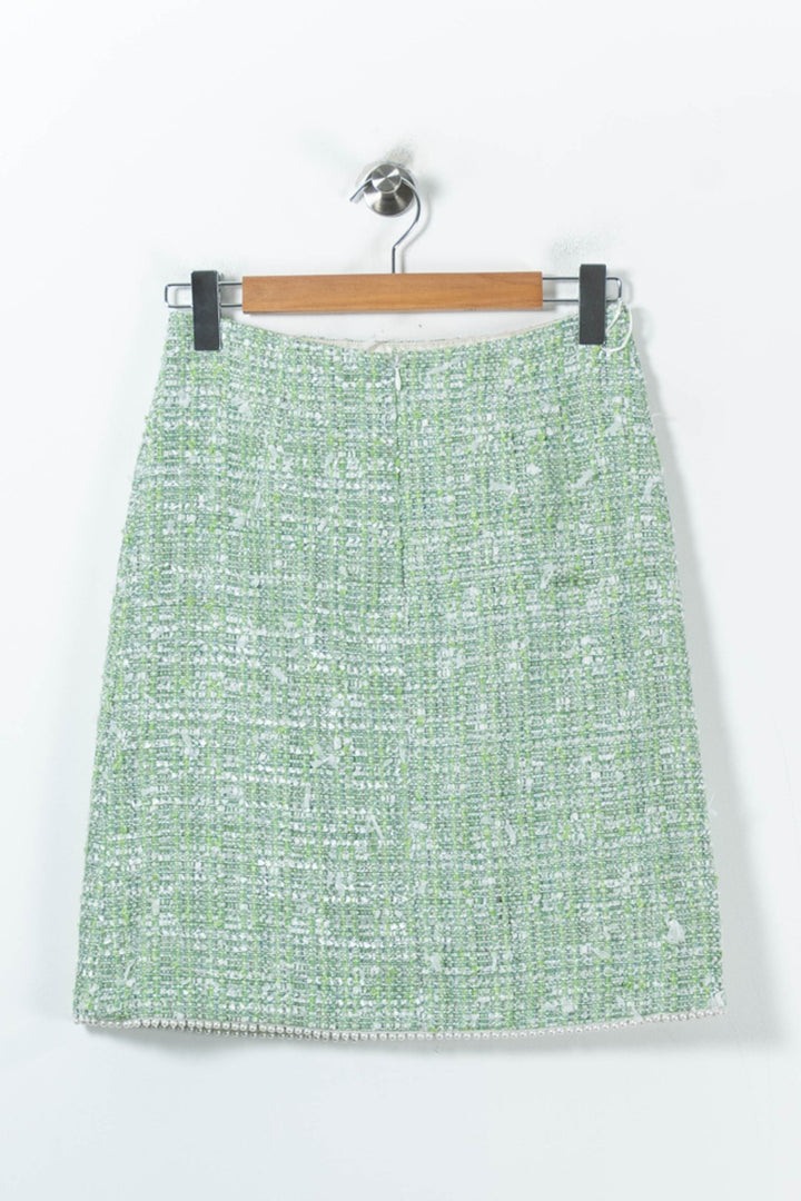 Jupe Droite Verte et Blanche - Taille M/38 de la marque Weill | PARAD92782 - Vendu par Paradigme - Image 4