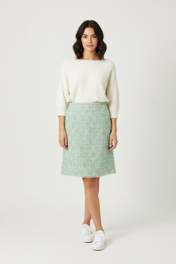Jupe Droite Verte et Blanche - Taille M/38 de la marque Weill | PARAD92782 - Vendu par Paradigme - Image 1