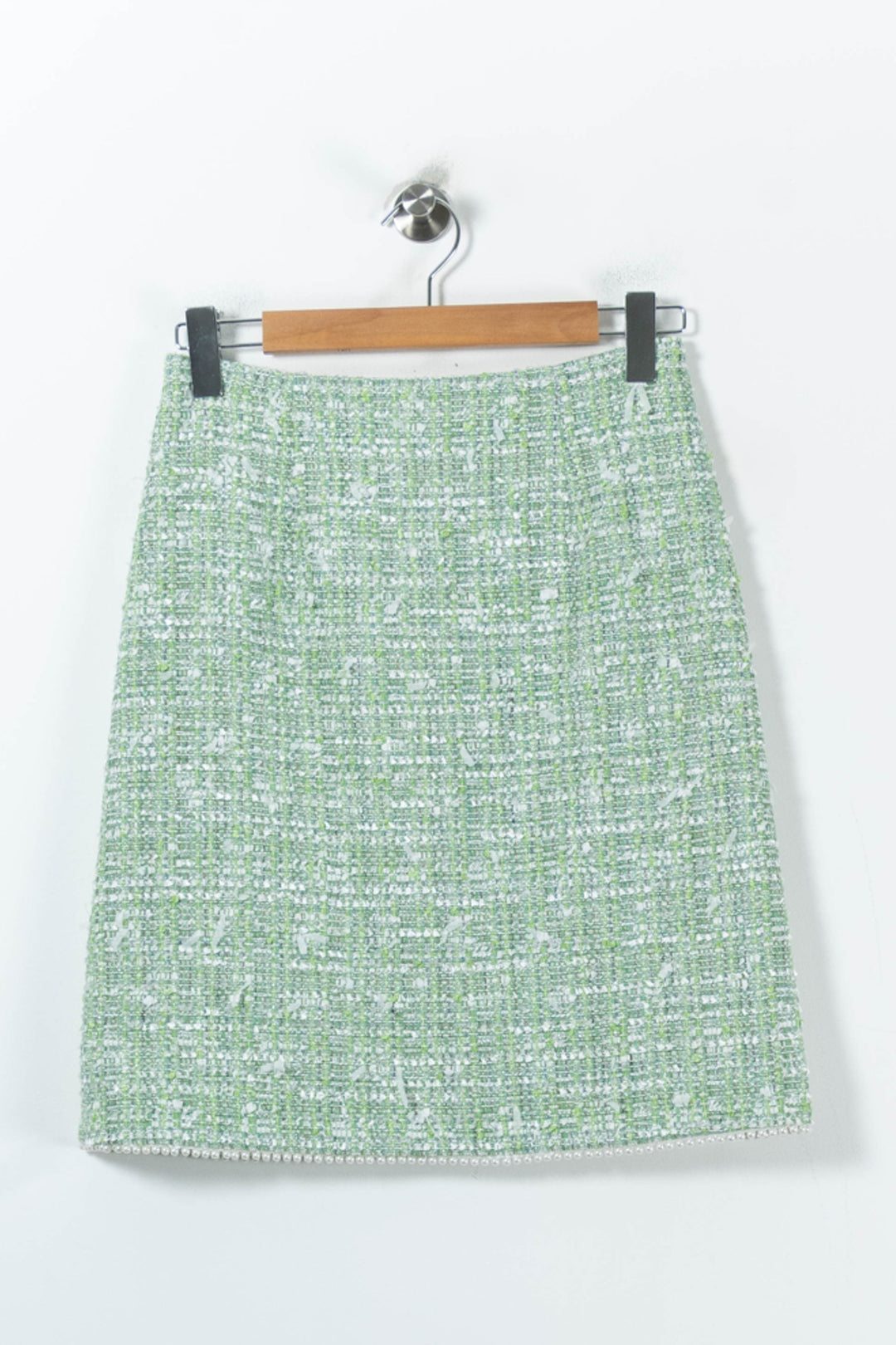 Jupe Droite Verte et Blanche - Taille M/38 de la marque Weill | PARAD92782 - Vendu par Paradigme - Image 2