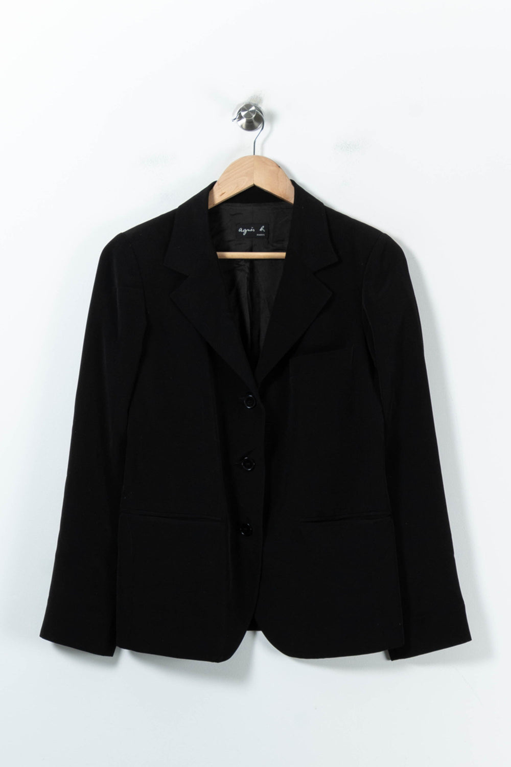 Veste Noire - Taille S/36 de la marque Agnès b. | PARAD92789 - Vendu par Paradigme - Image 2