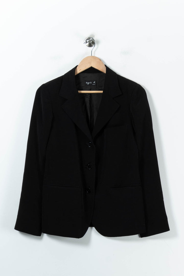 Veste Noire - Taille S/36 de la marque Agnès b. | PARAD92789 - Vendu par Paradigme - Image 2