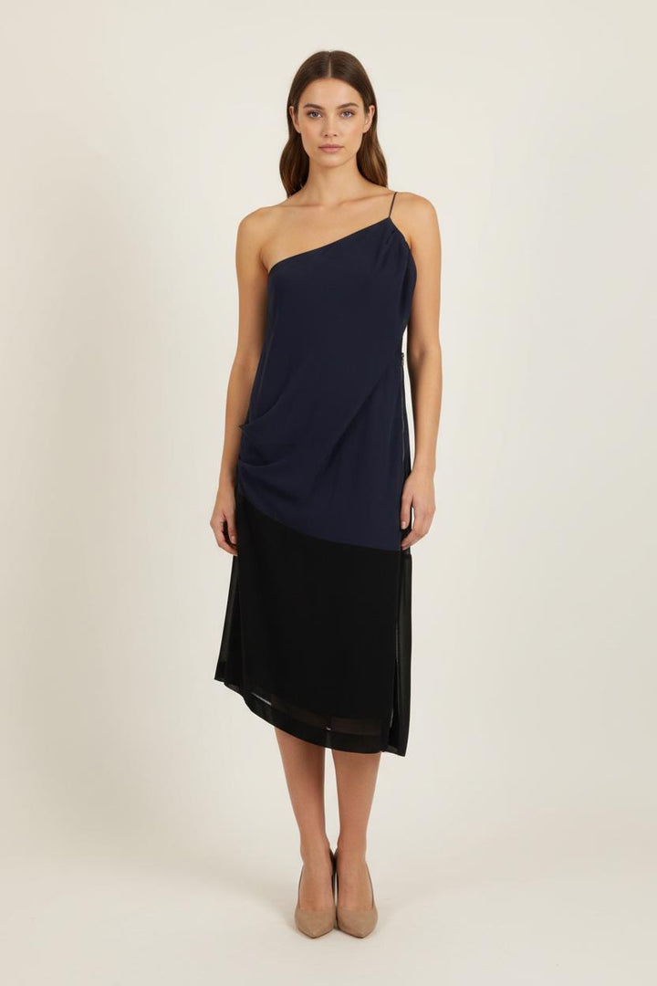 Robe Midi Bleu et Noir - Taille S/36 de la marque Acne Studios | PARAD92790 - Vendu par Paradigme - Image 1