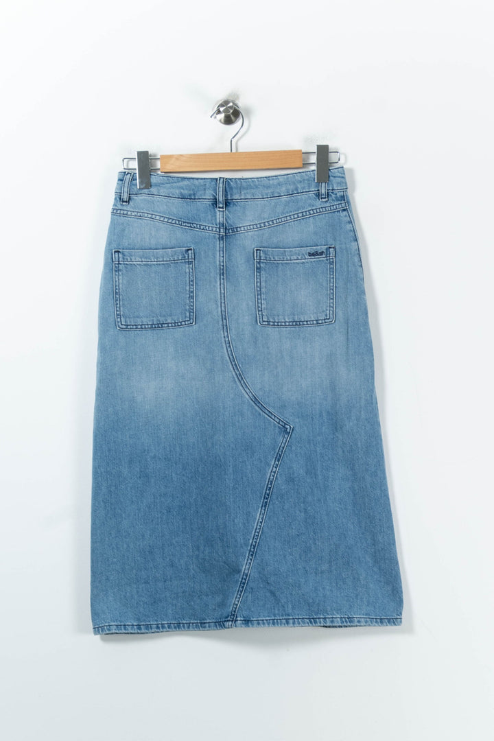 Jupe Midi Bleue - Taille S/36 de la marque ba&sh | PARAD92793 - Vendu par Paradigme - Image 4