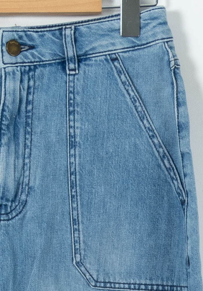 Jupe Midi Bleue - Taille S/36 de la marque ba&sh | PARAD92793 - Vendu par Paradigme - Image 3