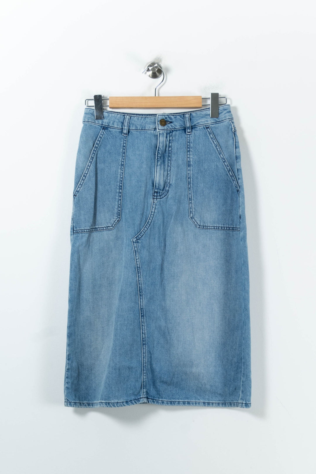 Jupe Midi Bleue - Taille S/36 de la marque ba&sh | PARAD92793 - Vendu par Paradigme - Image 2