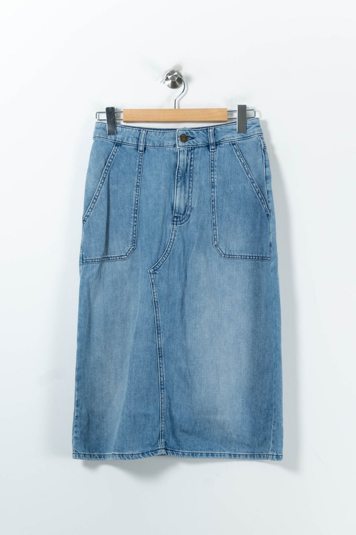 Jupe Midi Bleue - Taille S/36 de la marque ba&sh | PARAD92793 - Vendu par Paradigme - Image 2