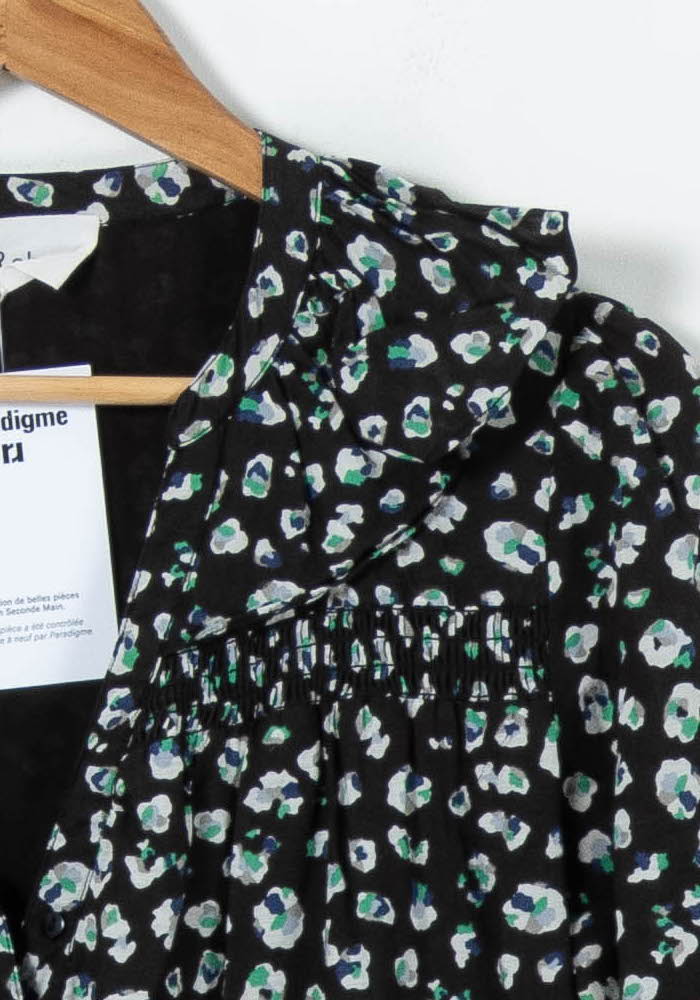 Robe Longue Noire et Blanche - Taille M/38 de la marque ba&sh | PARAD92795 - Vendu par Paradigme - Image 3